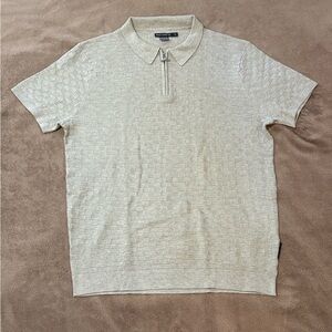 Gray Quarter-Zip Polo